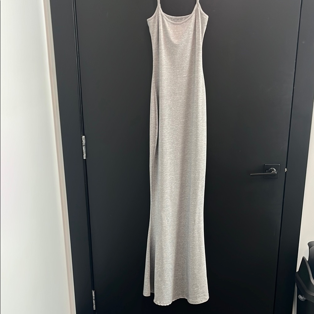 Elegant Gray Maxi Dress